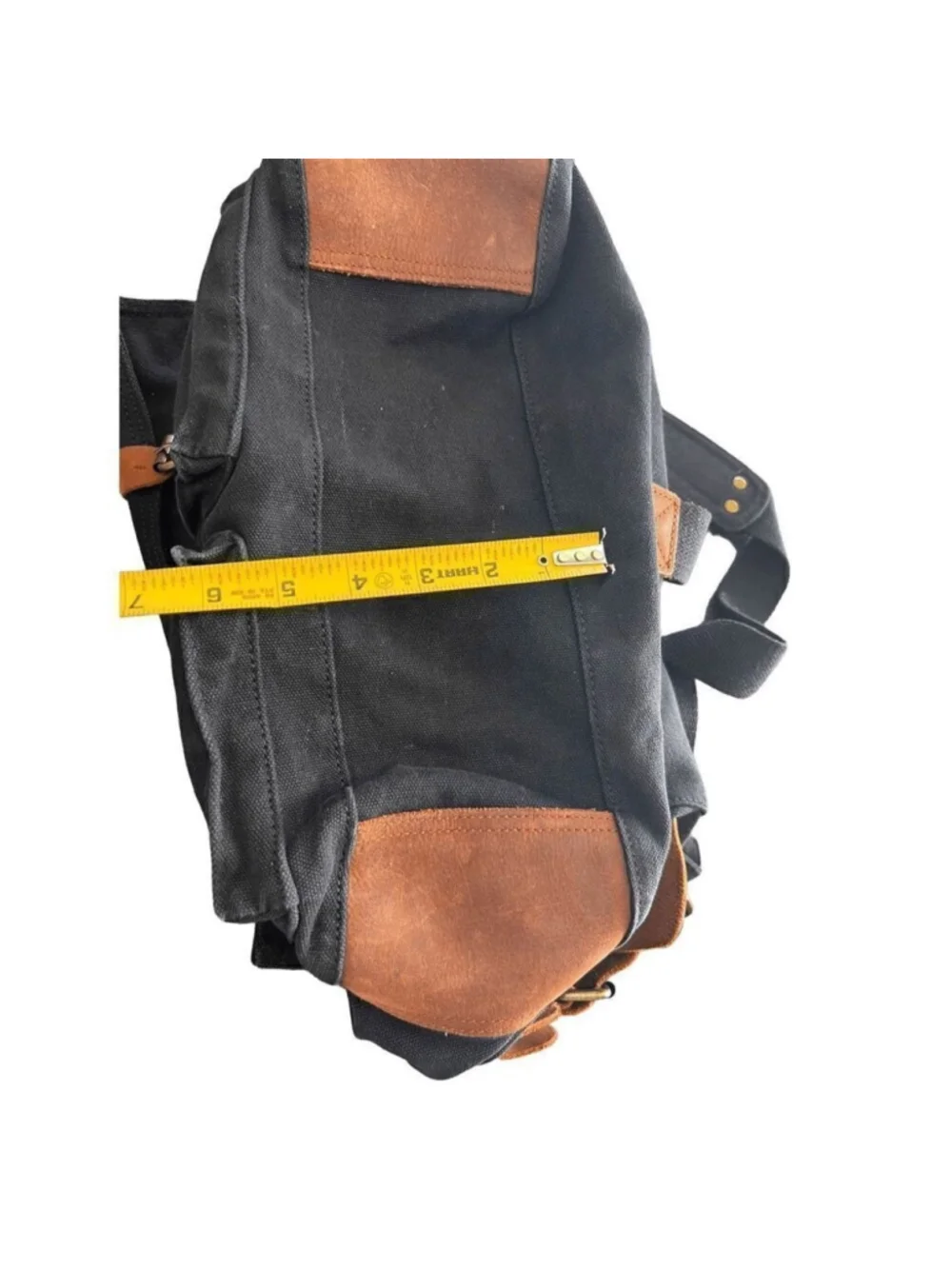 JONON Vintage Military Canvas leather Messenger bag